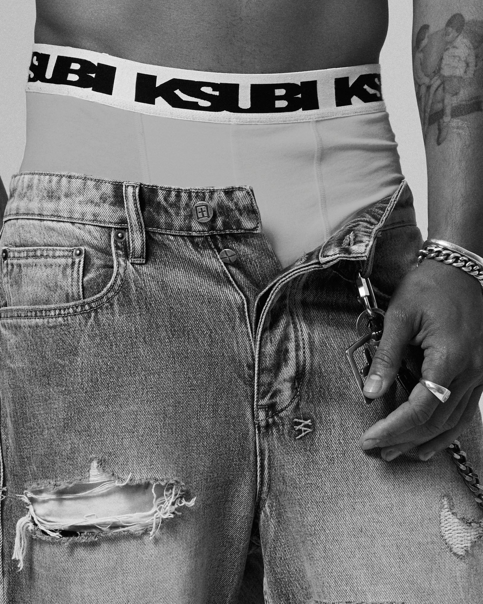 ROYALTY BOXER BRIEF 1 PACK GREY MARLE - Image 2