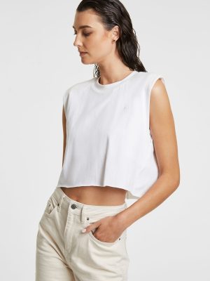 HI NESS SLEEVELESS TEE WHITE