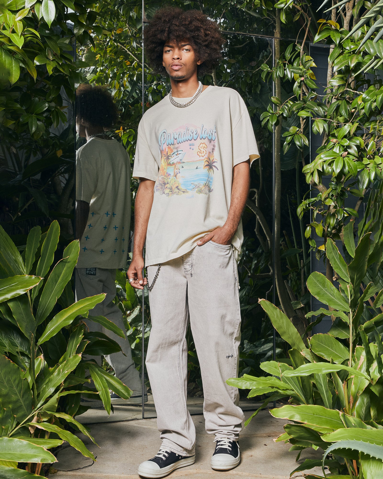 PARADISE BIGGIE SS TEE DUSTY DESERT - Image 2