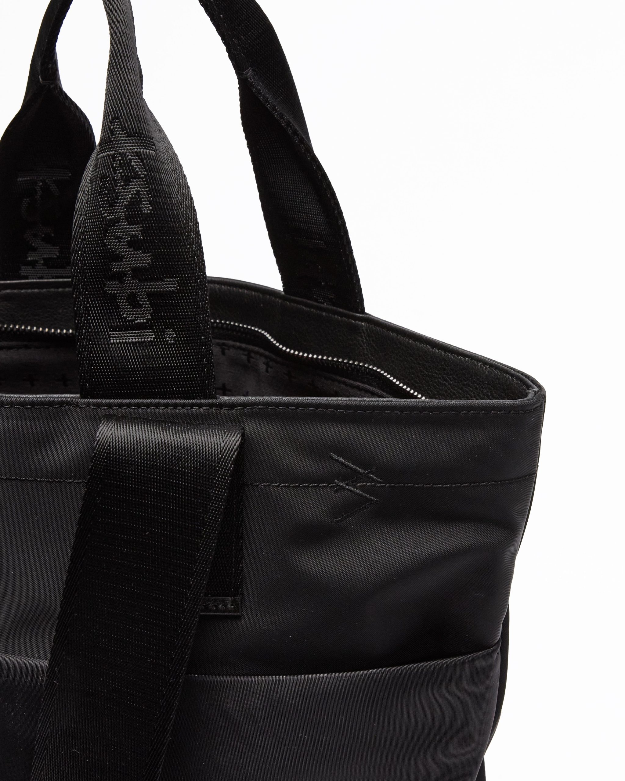 MADE IN HEAVEN NYLON LEATHER TOTE BLACK - Image 7
