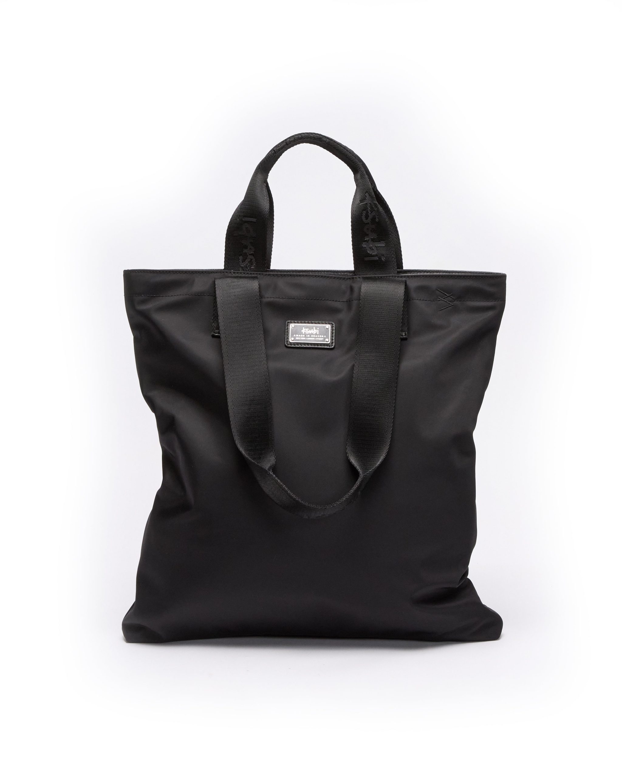MADE IN HEAVEN NYLON LEATHER TOTE BLACK
