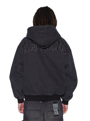 BOMBER JACKET STUD BLACK