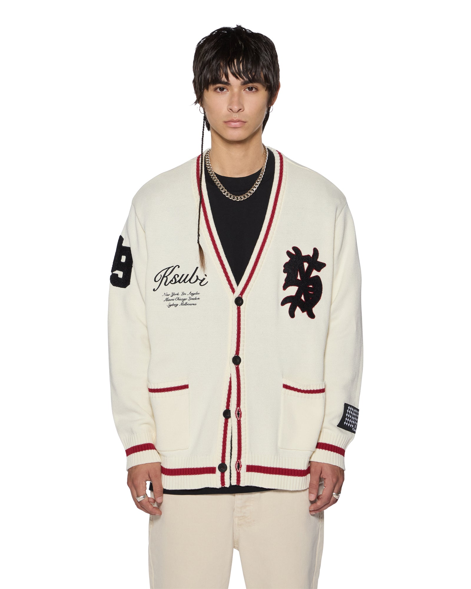 PLAYOFF CARDIGAN ECRU