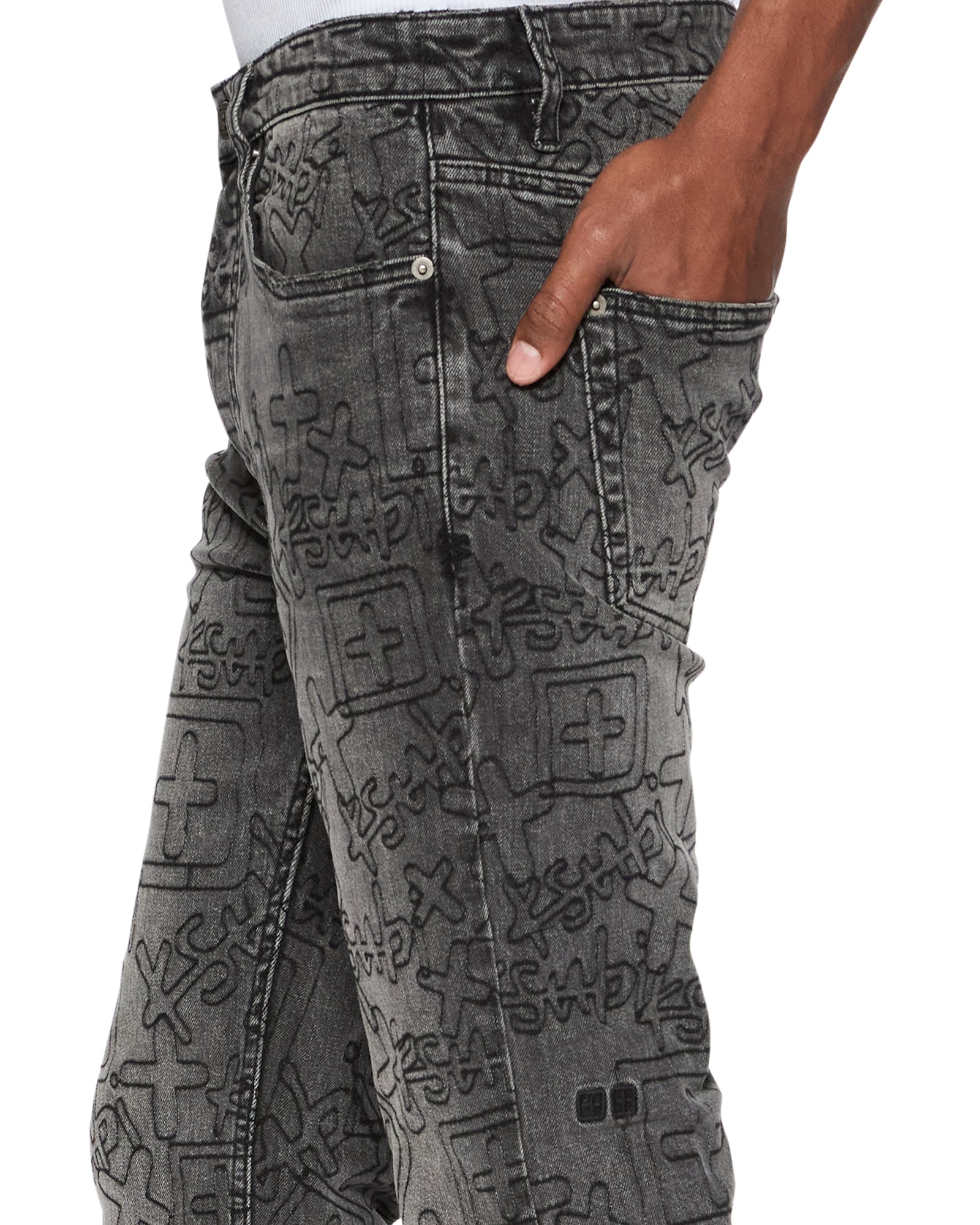 CHITCH STENCIL STITCH WORN GREY - Image 3