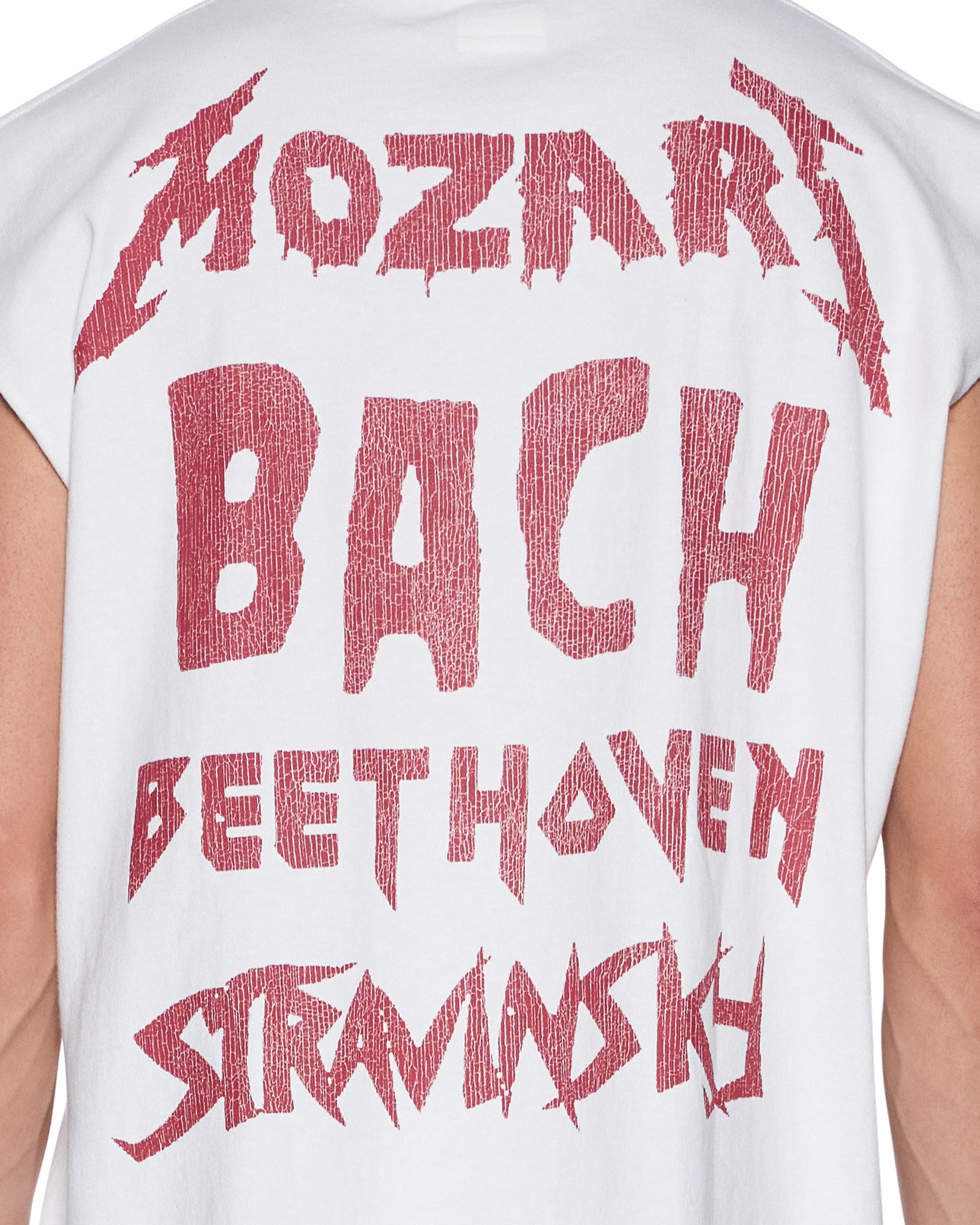 LINE UP EKCESS CUT OFF TEE WHITE/RED - Image 4