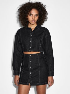CUTOUT SHIRT DRESS MIDNIGHT