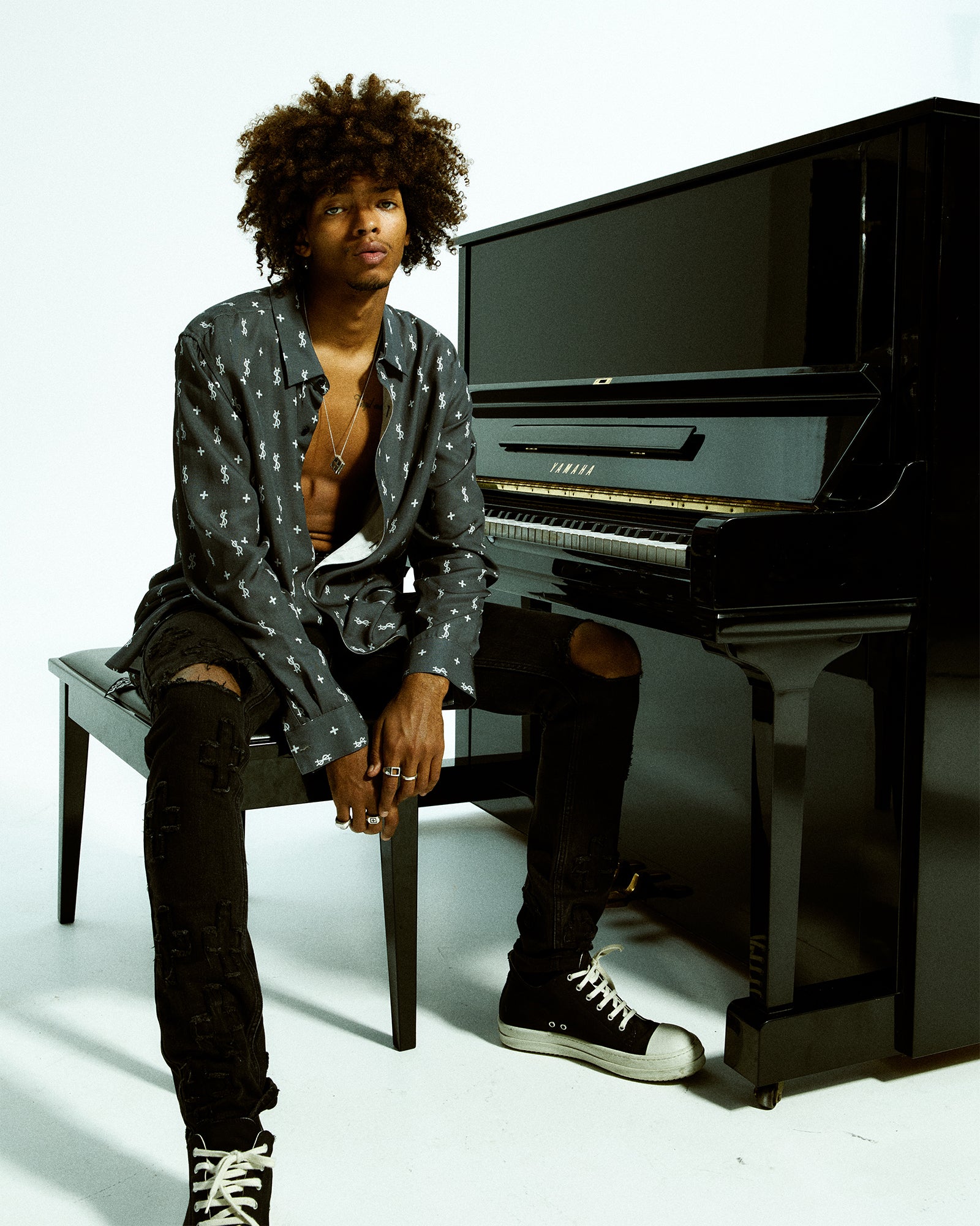 DOLLAGRAM DOWNTOWN LS SHIRT BLACK - Image 2