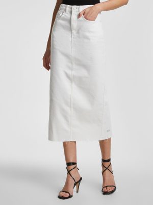 GRADUATE MIDI SKIRT BLANC