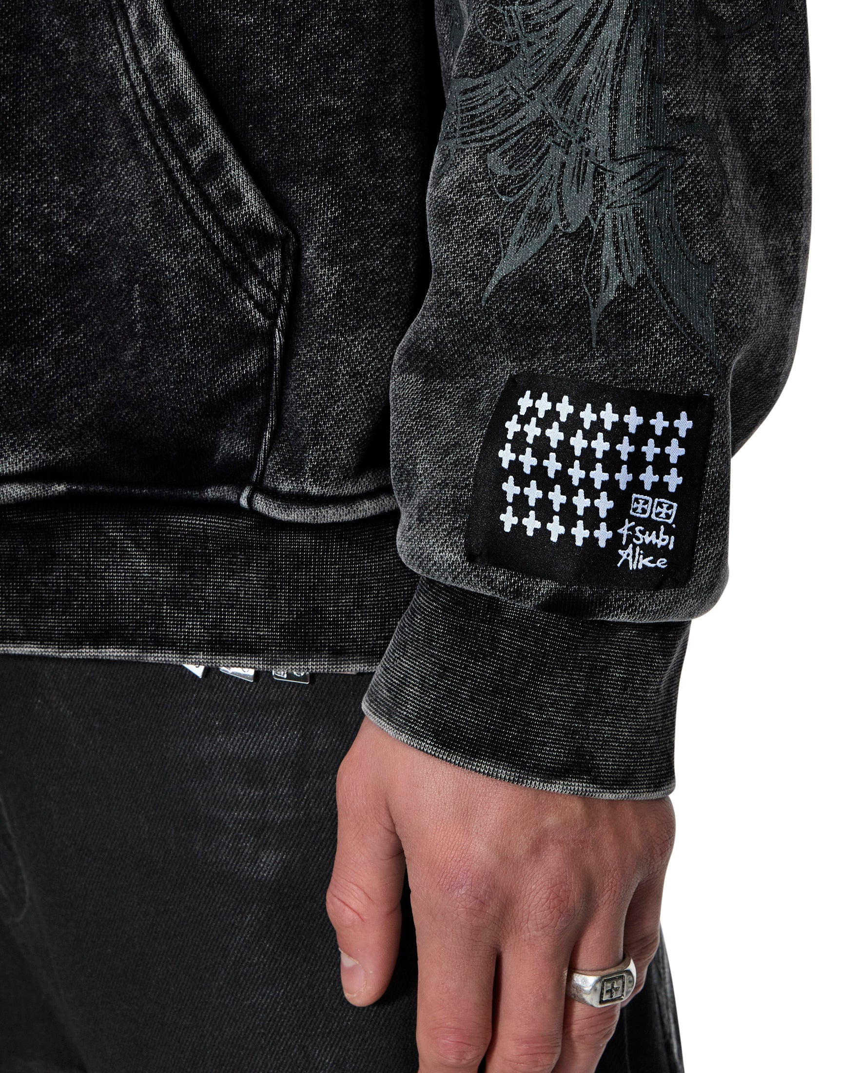 KSUBI X ALICE HOLLYWOOD GRAPHIC ZIP HOODIE BLACK - Image 5