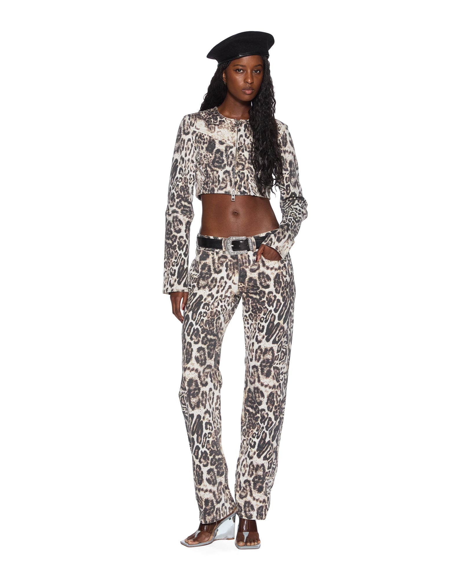 MOWALOLA CROP JACKET CHEETAH - Image 2