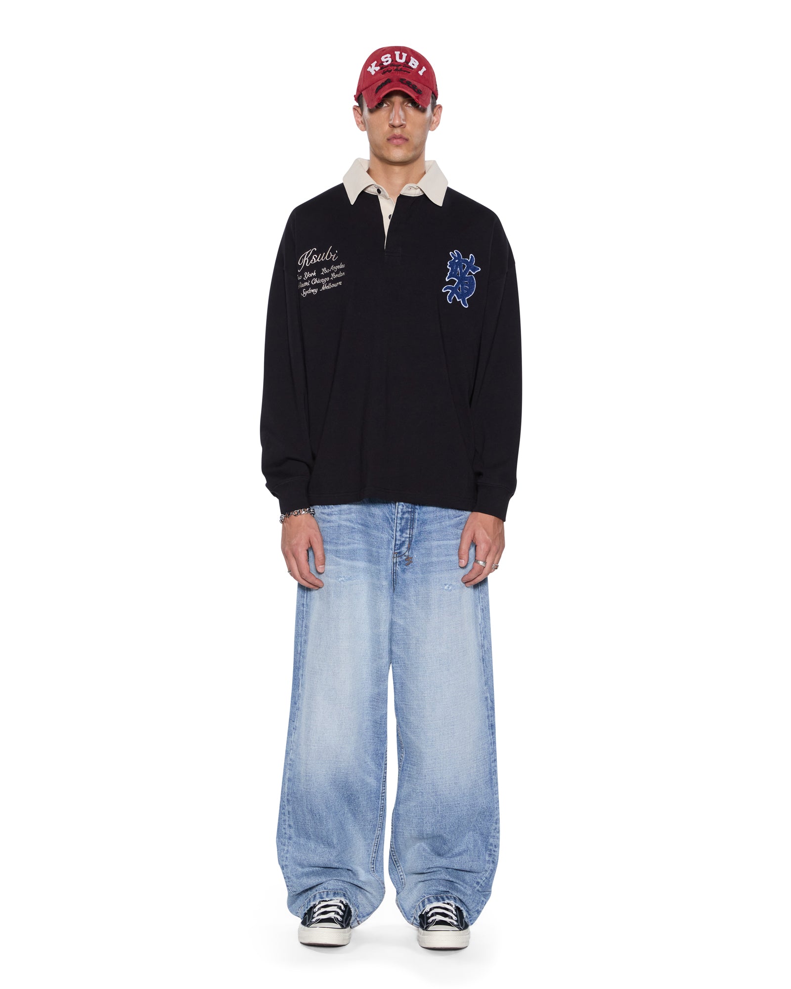 RUGGED RUGBY LS JERSEY BLACK FADE - Image 3