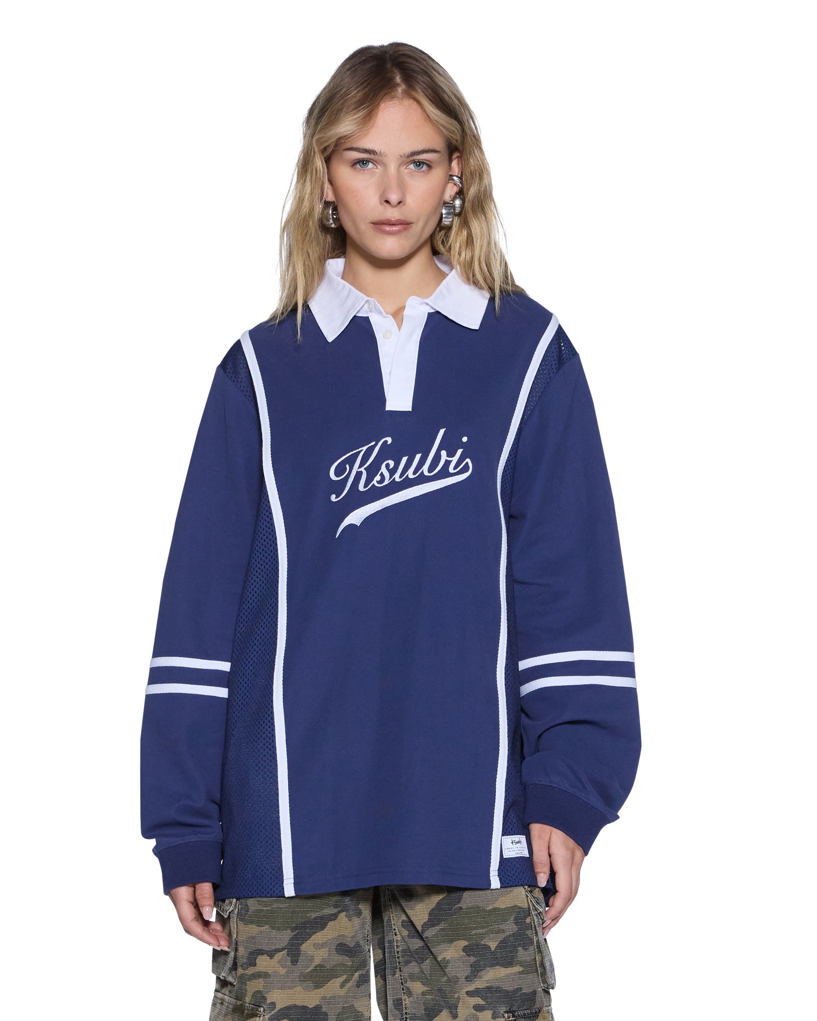 PLAYOFF LS POLO JERSEY NAVY - Image 2