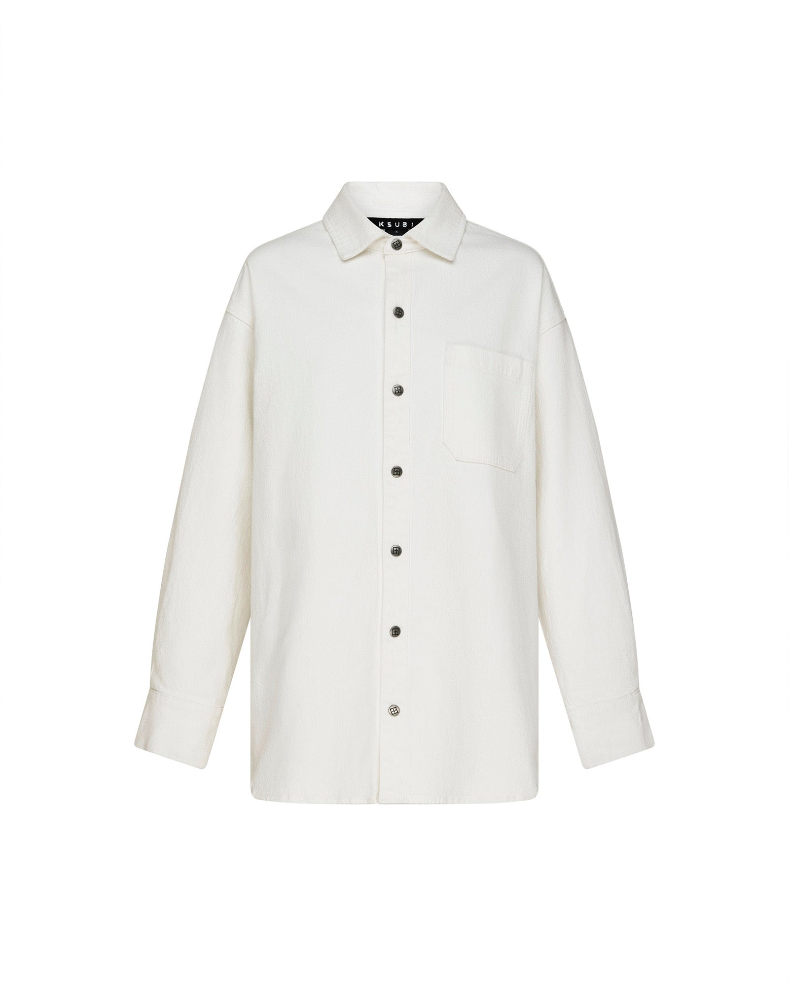 OVERSIZED LS SHIRT ECRU - Image 5