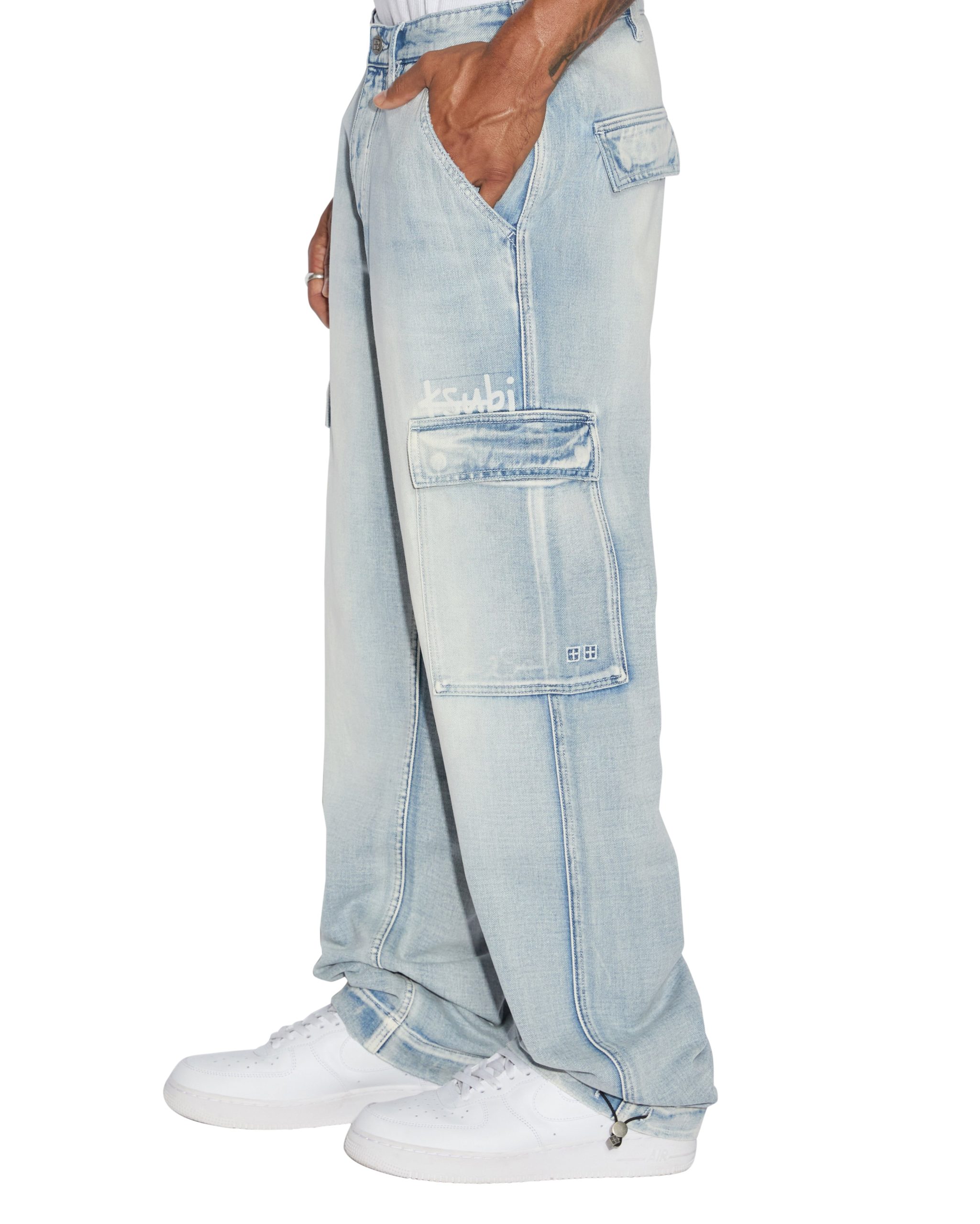 RIOT CARGO PANT BLUE ICE - Image 4