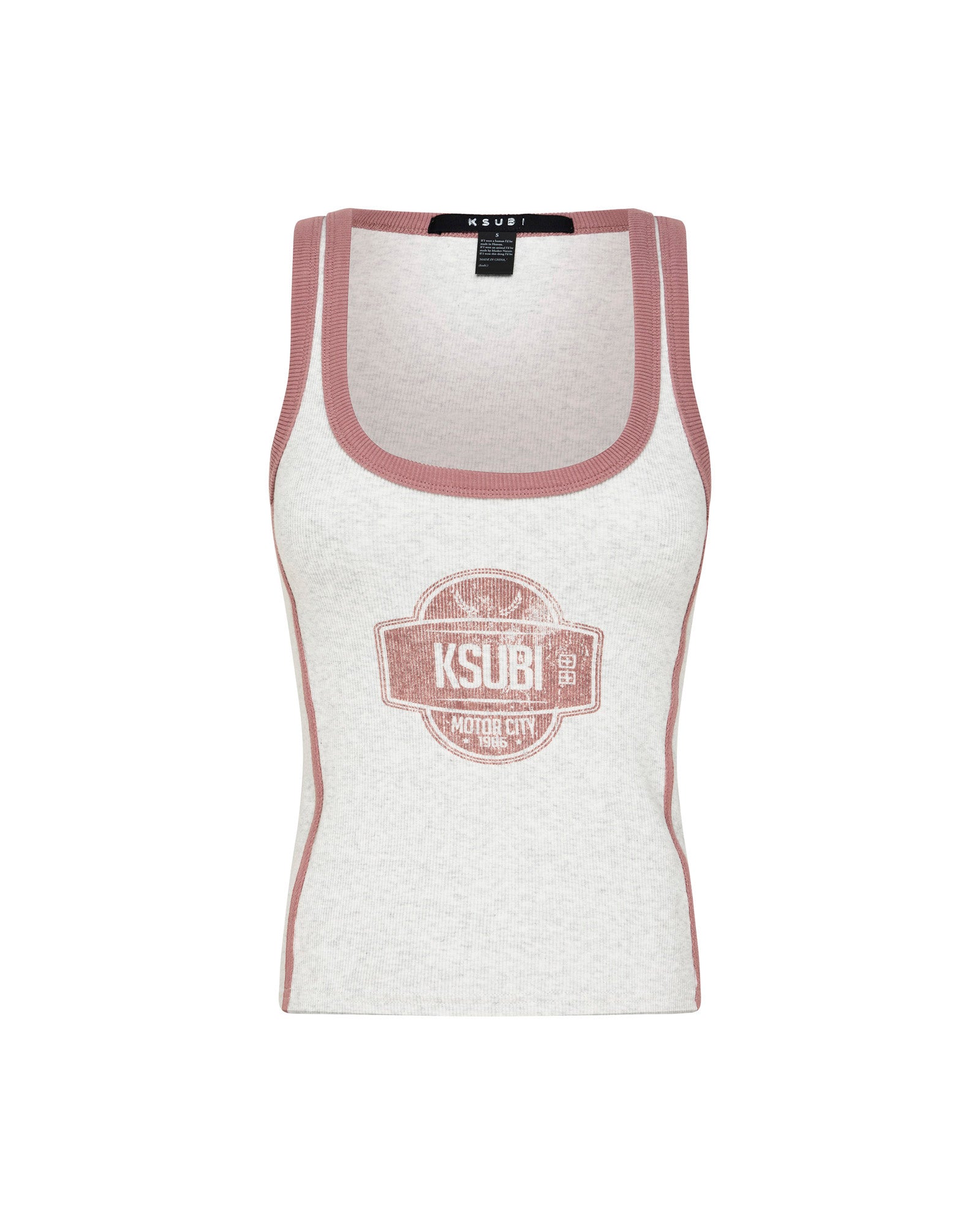 PITT LANE ORIGIN TANK SNOW MARLE/RED - Image 4