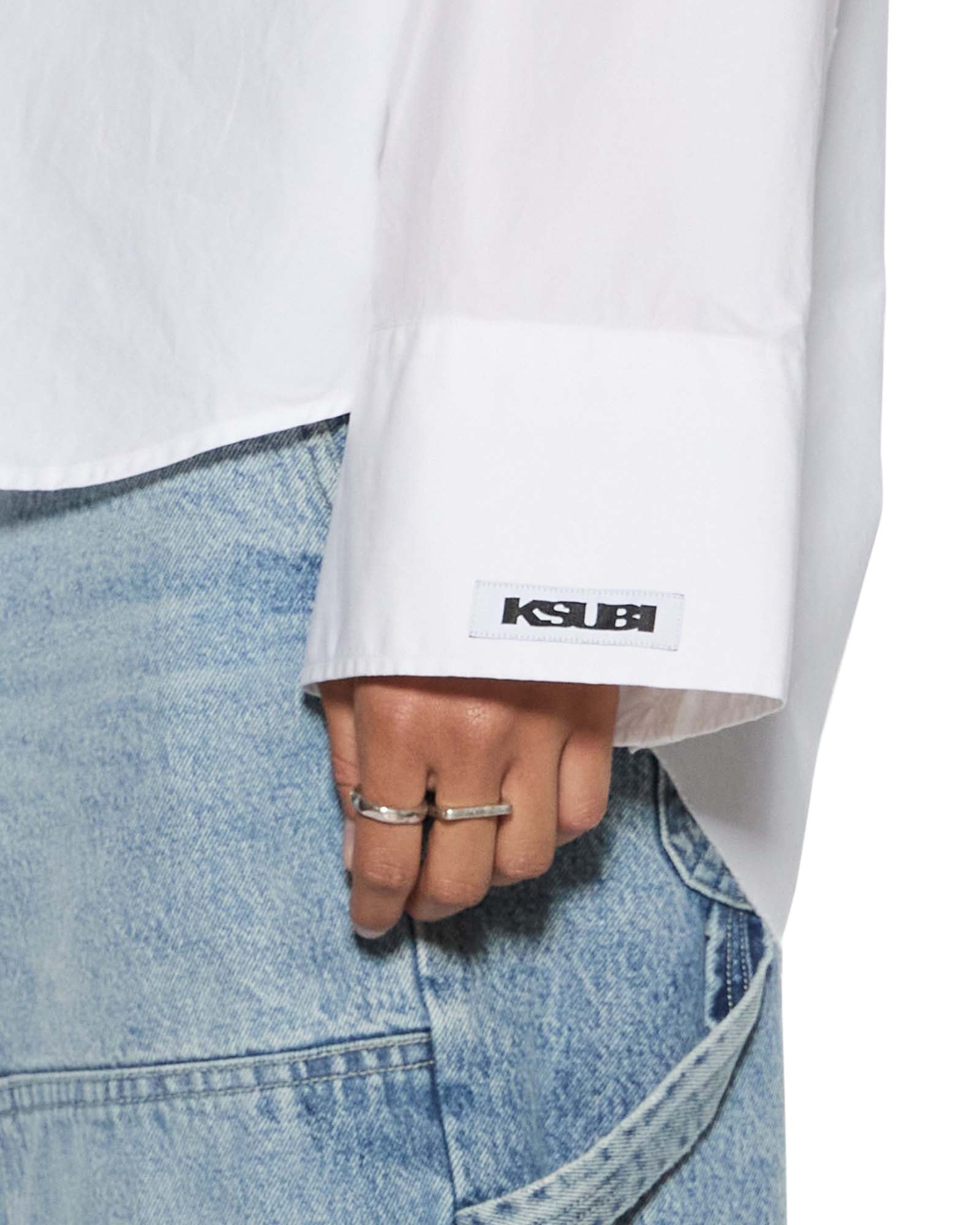 ASTRA LS SHIRT WHITE POPLIN - Image 3