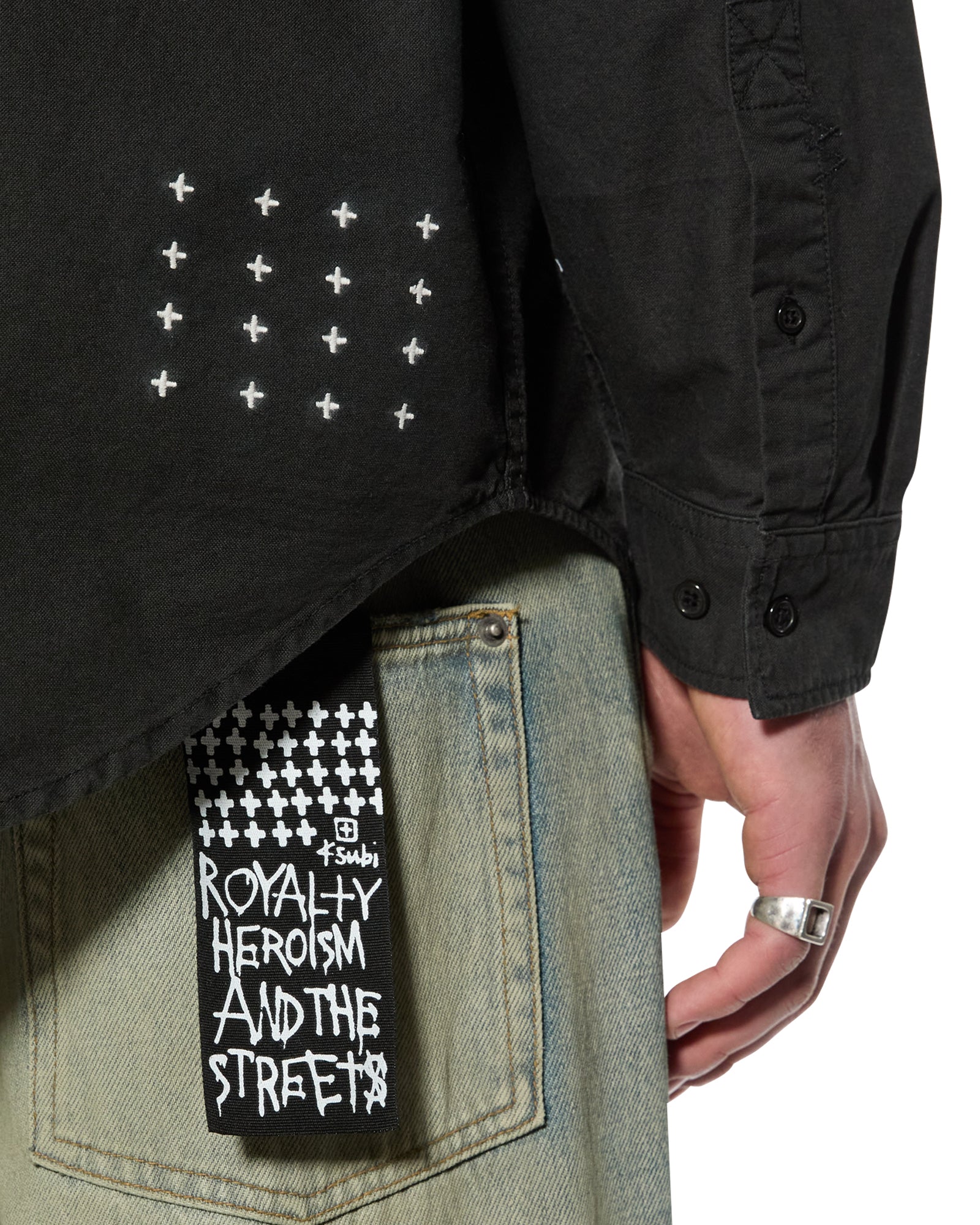 KSIGNATURE BUTTON DOWN LS SHIRT BLACK - Image 5