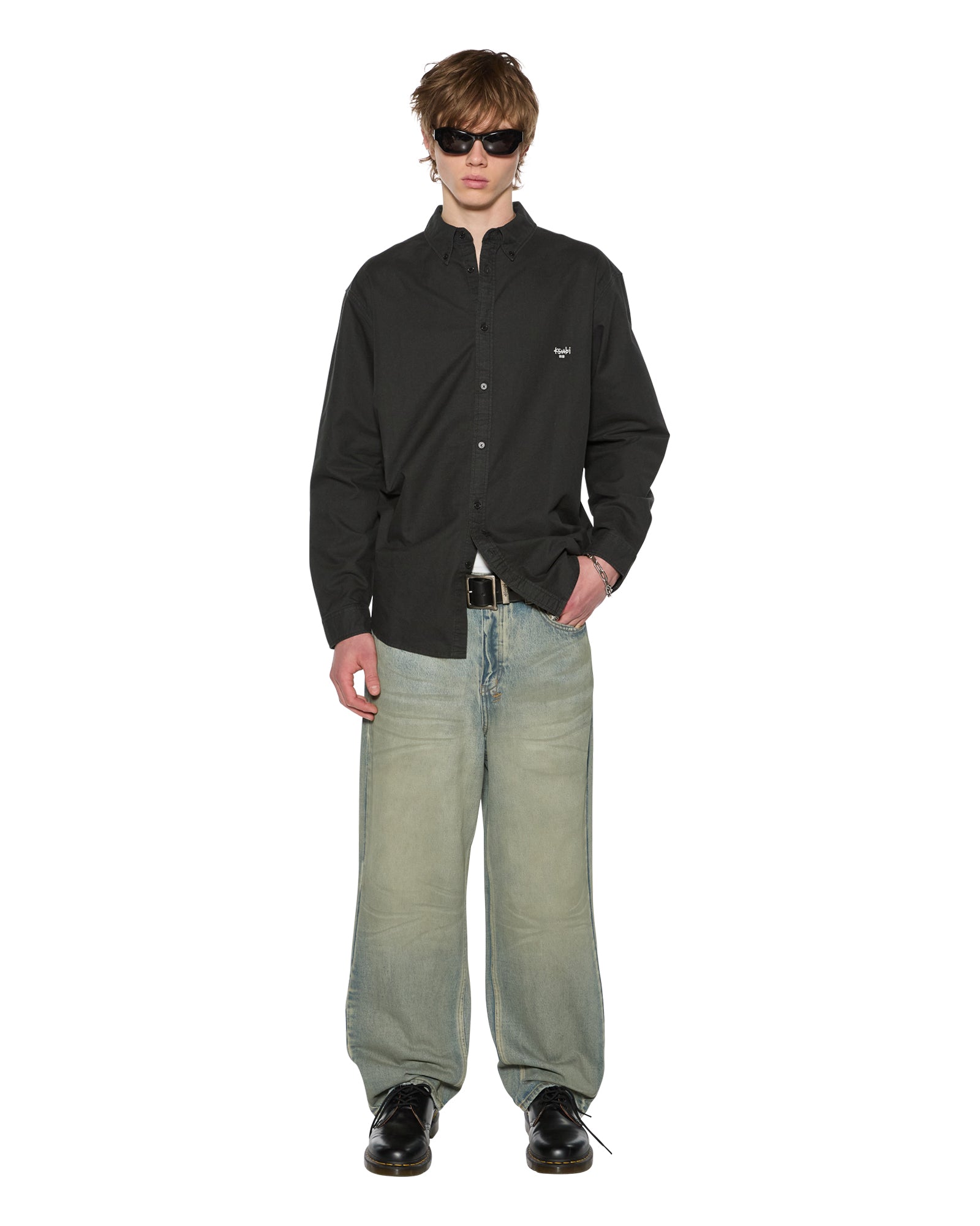 KSIGNATURE BUTTON DOWN LS SHIRT BLACK - Image 2