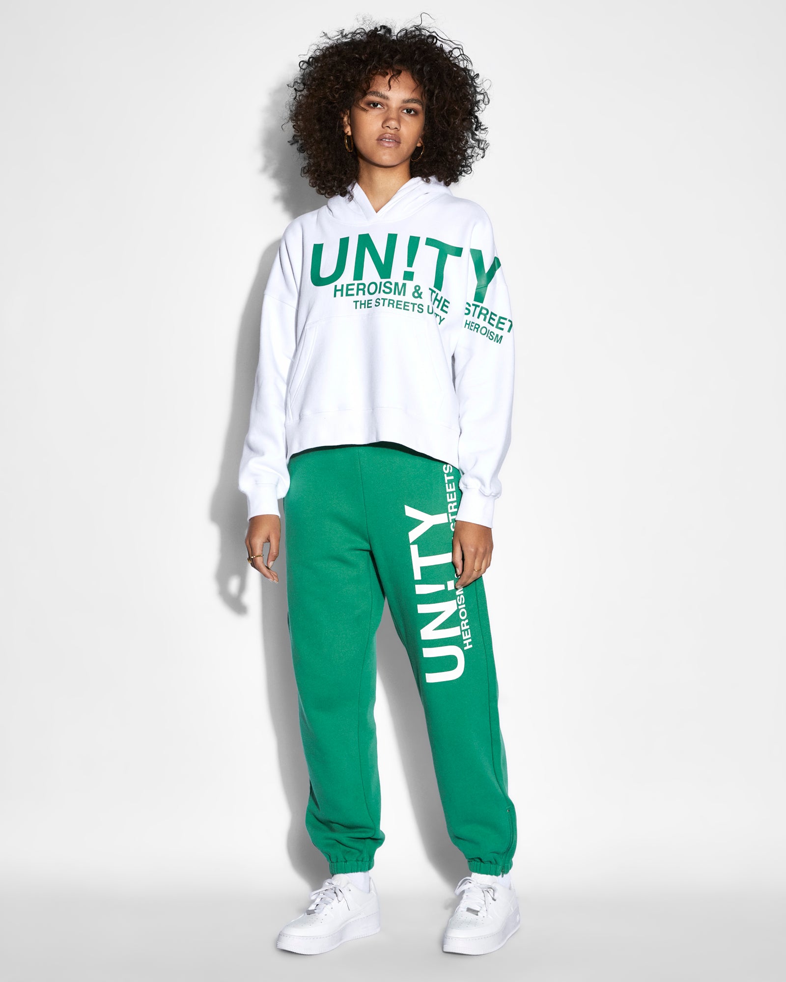 UNITY SLOUCH HOODIE WHITE - Image 2