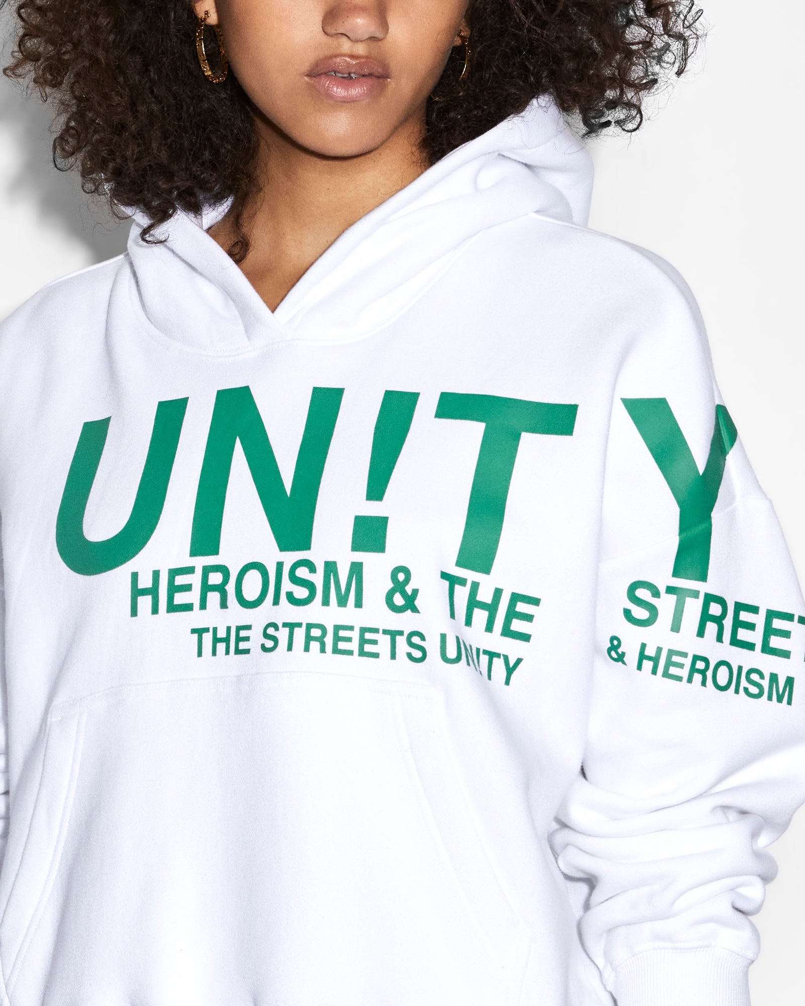 UNITY SLOUCH HOODIE WHITE - Image 5