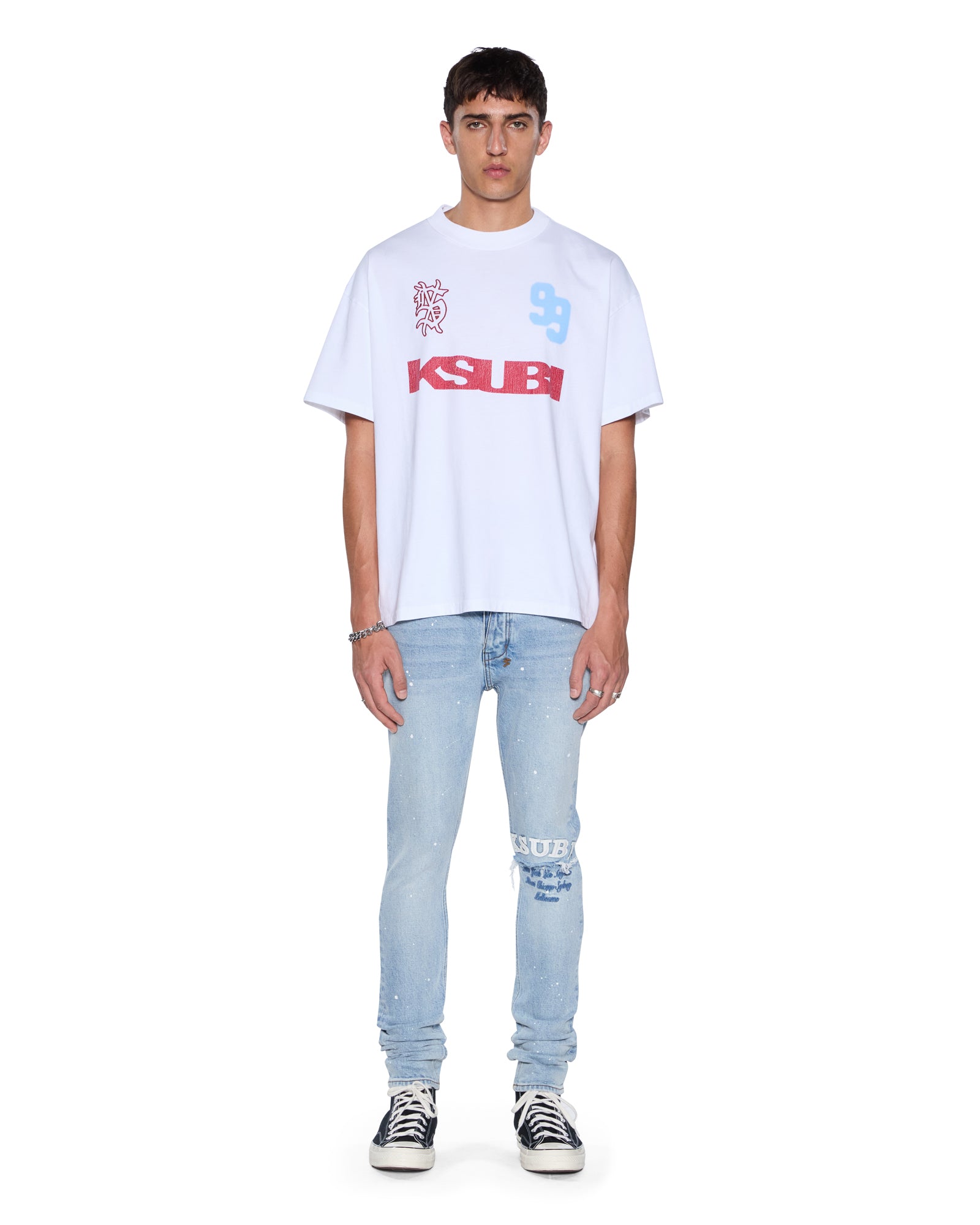 RUGGED EKCESS SS TEE WHITE/RED - Image 3