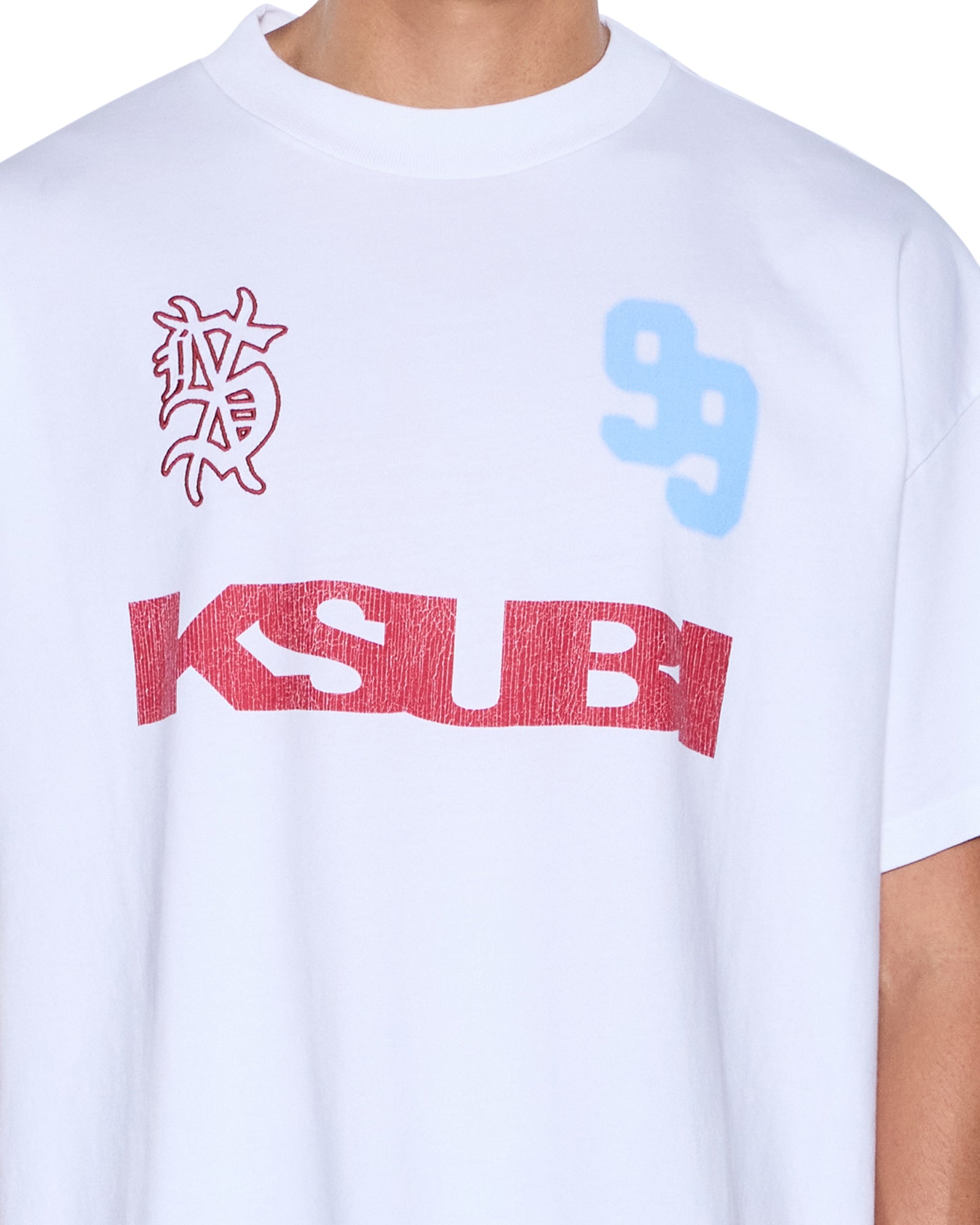 RUGGED EKCESS SS TEE WHITE/RED - Image 4