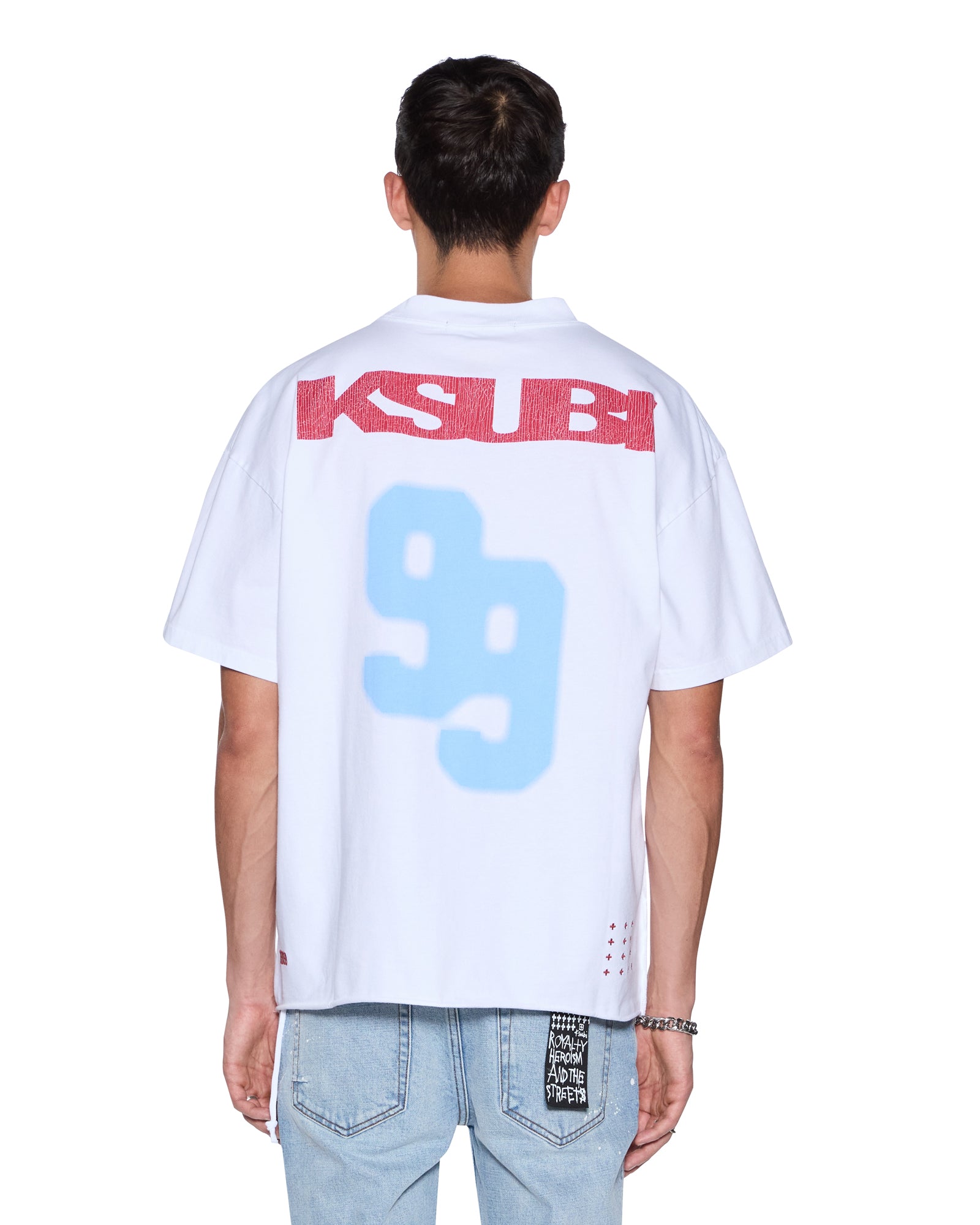RUGGED EKCESS SS TEE WHITE/RED - Image 2