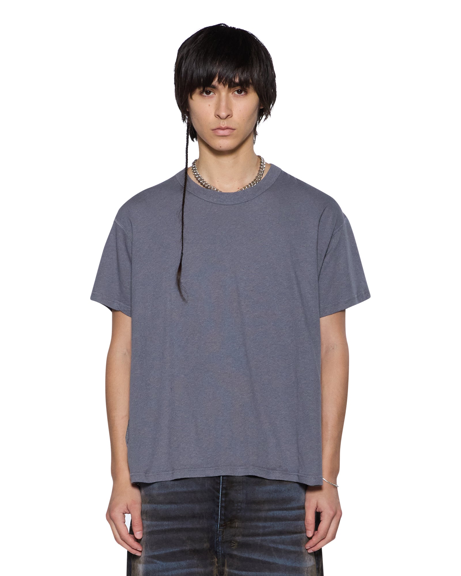 SLUB SID SS TEE CHARCOAL