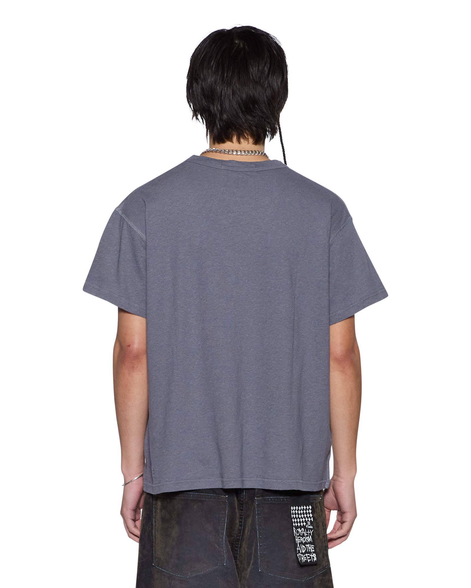 SLUB SID SS TEE CHARCOAL - Image 3