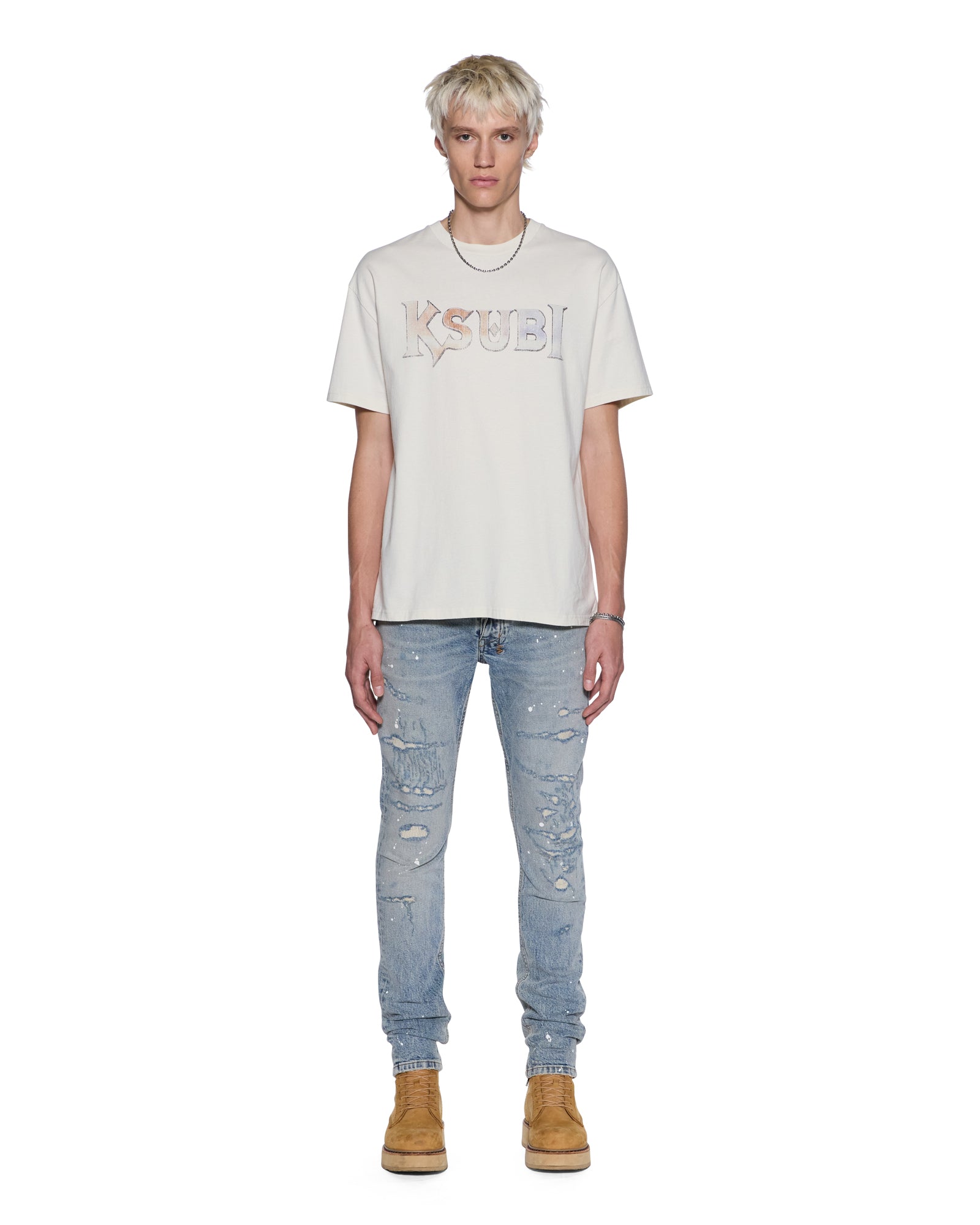 DEATH SNAKE BIGGIE SS TEE ANTIQUE WHITE - Image 3