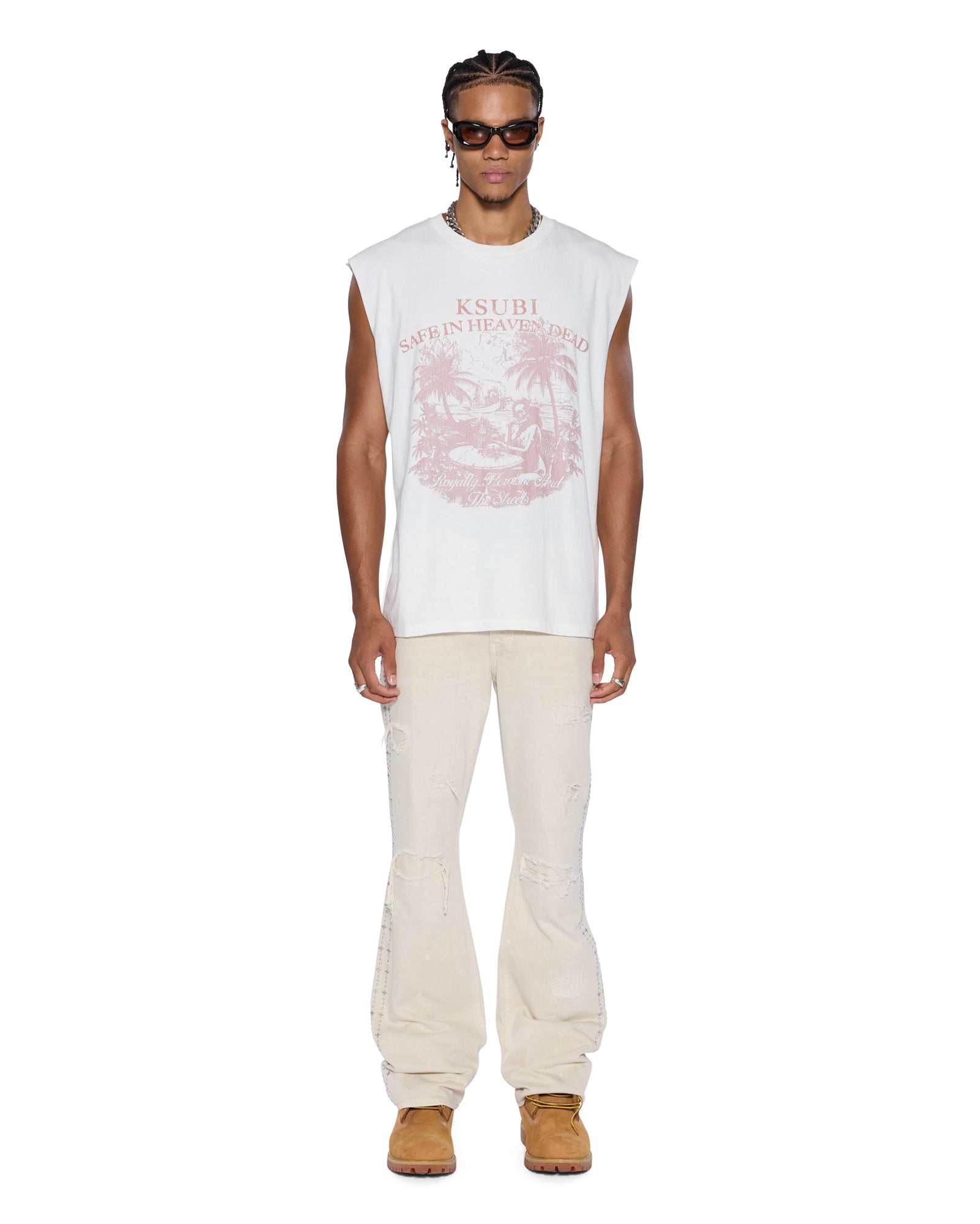 PARADISO CUT OFF TEE VINTAGE WHITE - Image 2
