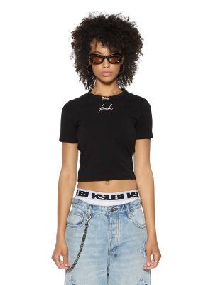 SCRIPT BABY SS TEE BLACK