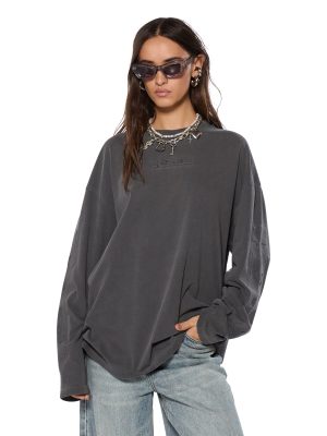 SOTT BOYFRIEND LS TEE CHARCOAL