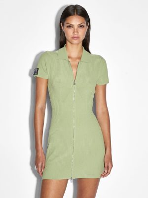 LEAGUE POLO DRESS SAGE