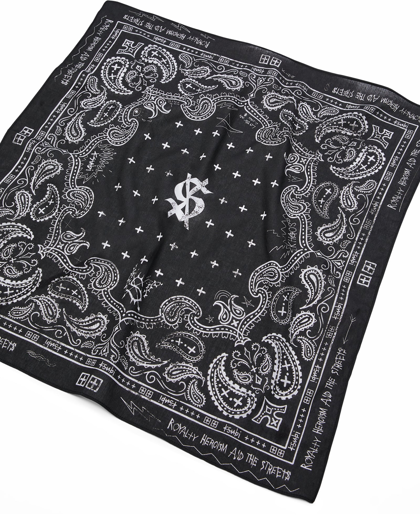 GHOSTED BANDANA BLACK/WHITE - Image 2
