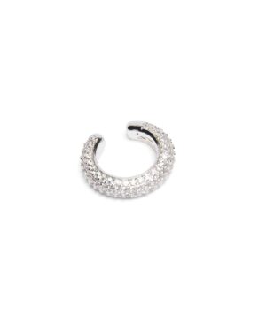 Krystal Ripple Ear Cuff Silver