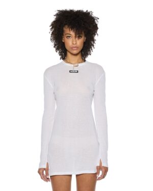 Crawford Ls Mini Dress White