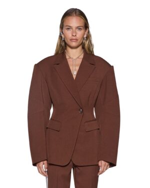 Dare Cinched Blazer Chocolate