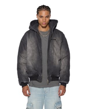 Slouch Bomber Jacket Faded Black