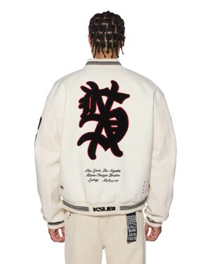 Playoff Varsity Jacket Ecru