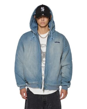 Slouch Bomber Jacket Faded Indigo