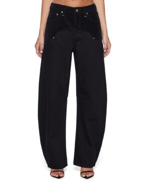Barrel Jean Saloon Black