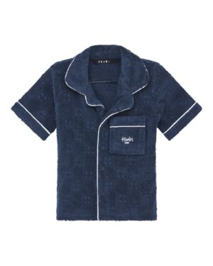 Lil Lounge Ss Resort Shirt Navy