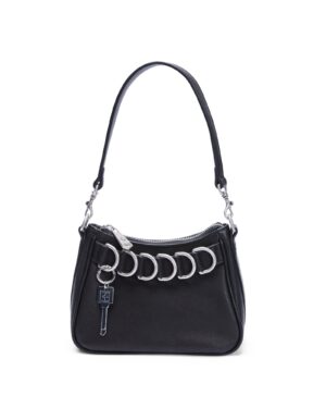 Trash Bag Mini Black Leather